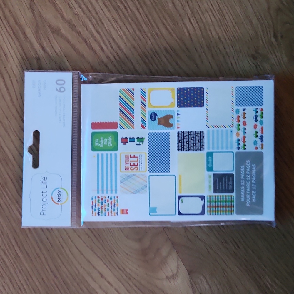 Project Life Boy Themed Cards for Project Life pocket scrapbooks - USED